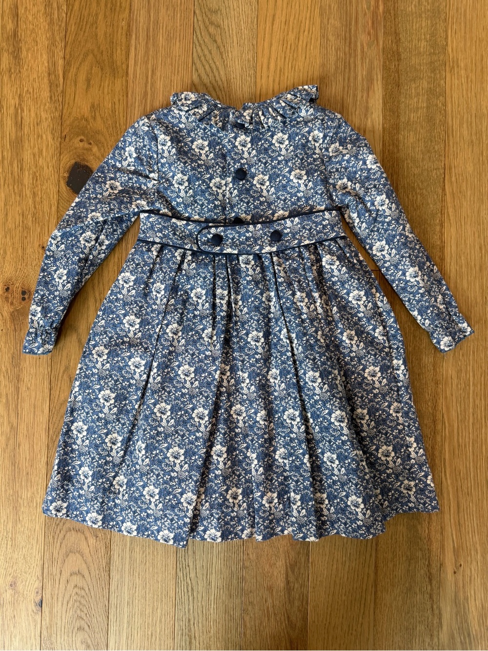 🌸 Pepa London Liberty Blue Floral Smocked Dress Girls 2T NWT - Picture 5 of 5